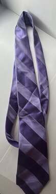 Bugatti Purple Striped Extra Long Silk Necktie